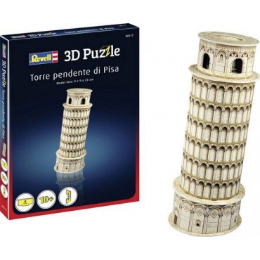 QUEBRA CABEÇA 3D PUZZLE TORRE INCLINADA DE PISA REVELL KIT PARA MONTAR 8 PEÇAS REV 00117